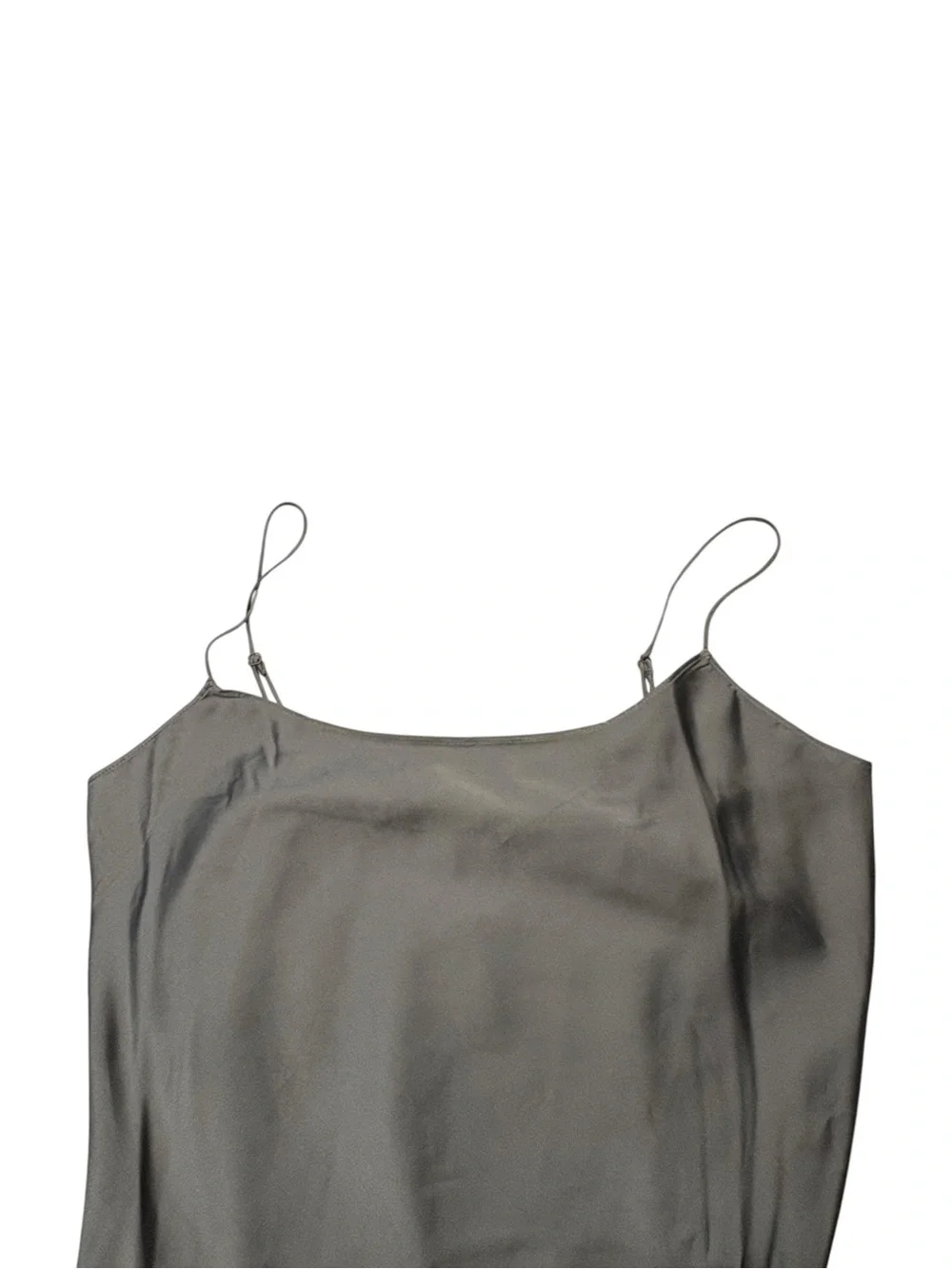J. Crew Gwyneth Slip Dress in Luster Charmeuse 6 Gray Carolyn Kennedy 90s NWT